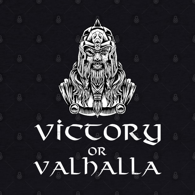 Pagan Norse Mythology Viking God Odin - Victory Or Valhalla by Styr Designs